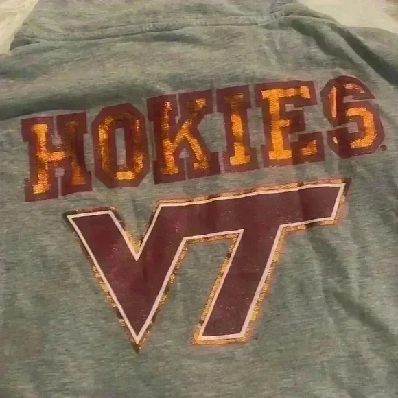 Men’s Virginia Tech Hokies 1/4 Zip Size 2XL Long Sleeve Sweatshirt Side Pockets - Picture 6 of 8